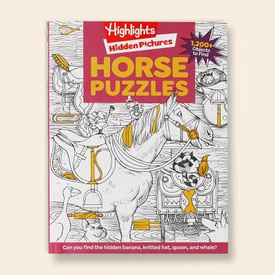 Hidden Pictures Horse Puzzles book.