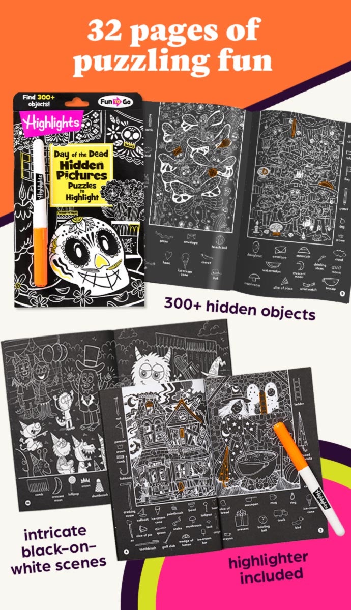 Sidebar image for Day of the Dead Hidden Pictures Puzzles to Highlight.