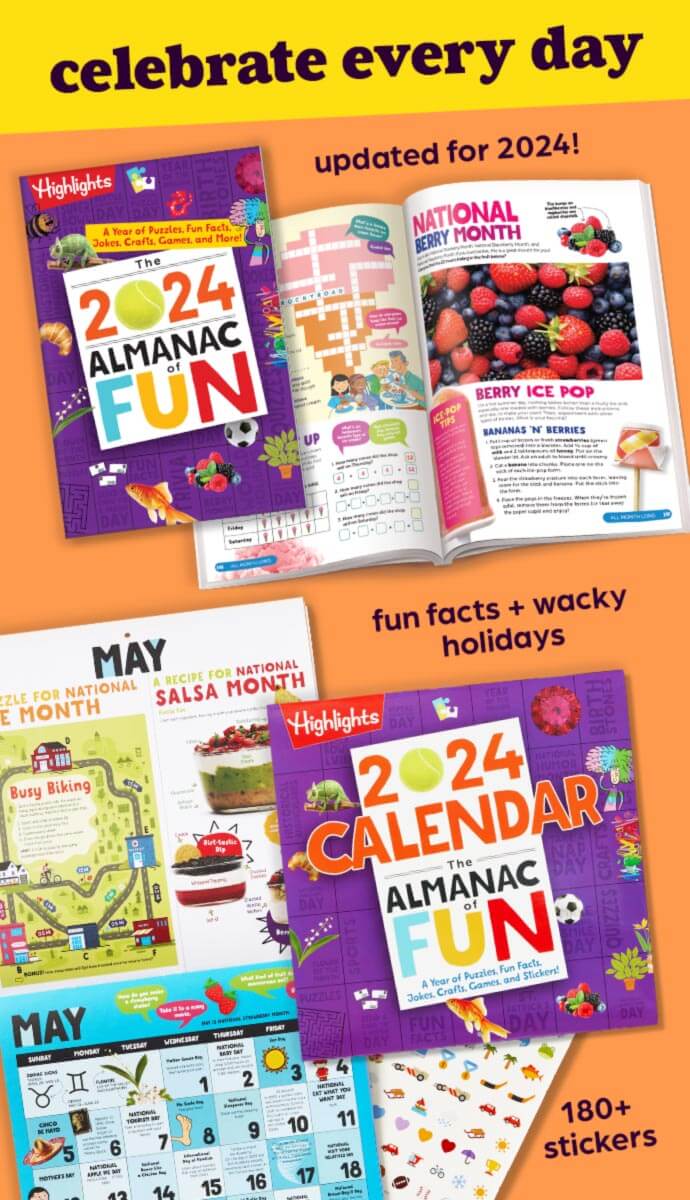 Sidebar image for Highlights 2024 Almanac of Fun + Calendar.