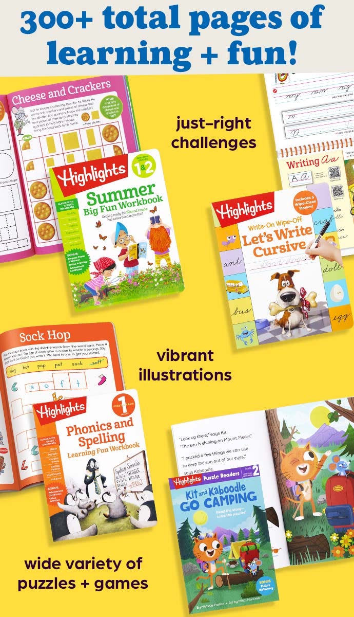 Covers of all four books included with the Summer Learning pack.