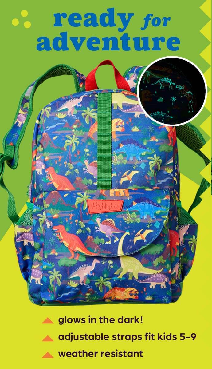 Sidebar image for Dinosaur Backpack + Books.