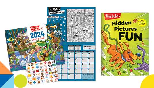 Image of 2024 Hidden Pictures Calendar and Hidden Pictures Fun.