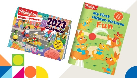 Get a My First Hidden Pictures fun booklet and 2023 Hidden Pictures calendar free with your subscription.