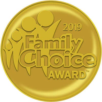 Image of the seal of the 2019 Family Choice Award.